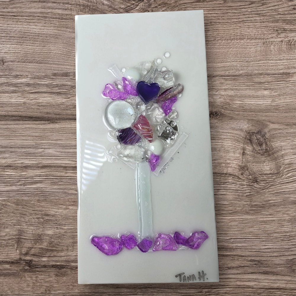 Glass & Resin Abstract Violet, Mirror Tree